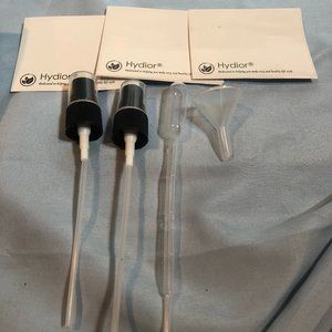 Hydior LOT of 2 Spray Bottle Tops Nozzles, Funnel & Dropper #F57 - Never used